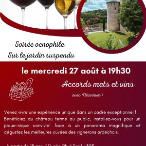 Soirée œnophile accords mets et vins