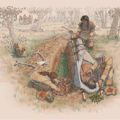 "Plus belle la mort : enquêtes sur les rites funéraires de la Préhistoire" exposition à découvrir sur le Grand Site de France de l'Aven d'Orgnac