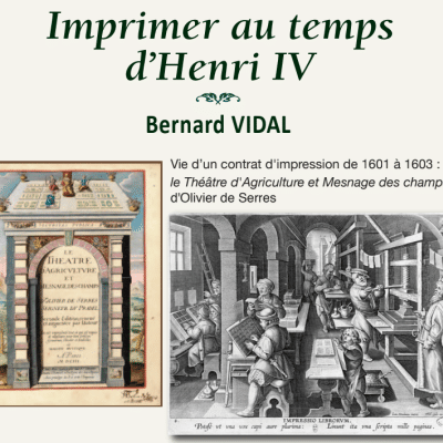 Conférence : Imprimer au temps d'Henri IV