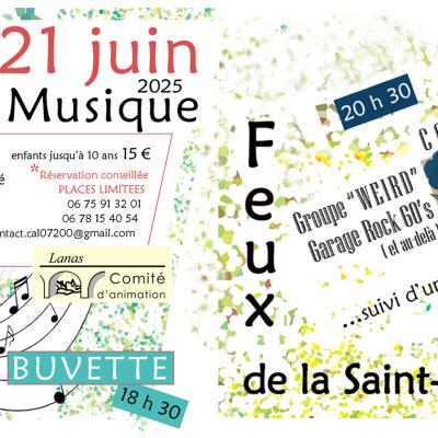 Feux de la Saint Jean et fête de la musique
