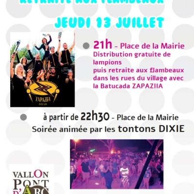 Retraite aux flambeaux et bal