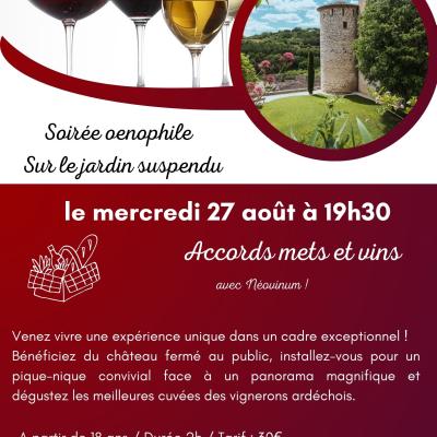 Soirée œnophile accords mets et vins