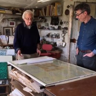 Visite de l'atelier de lithographie de Pierre Jonquières