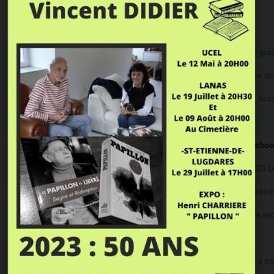 Conférence Vincent Didier : 2023, 50 ans "Papillon"
