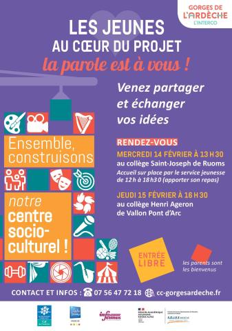 projet centre socio-culturel : rendez-vous jeunes