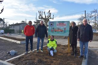 Travaux aire de covoiturage Ruoms