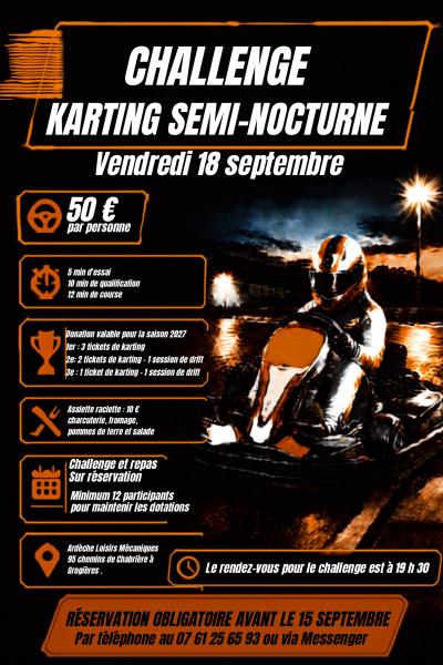 Challenge Karting semi-nocturne