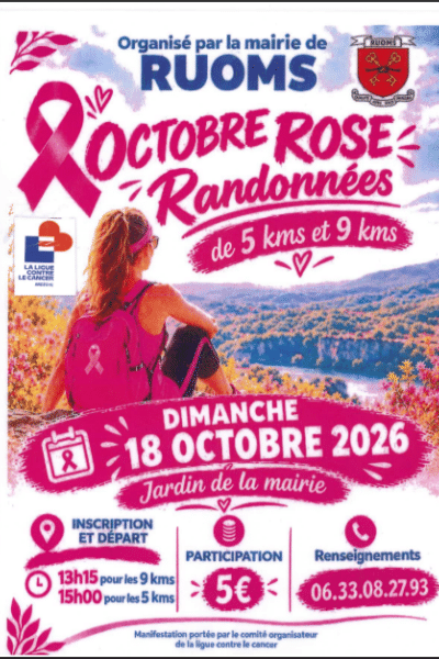 Octobre Rose - Randonnées de 5 et 9 km