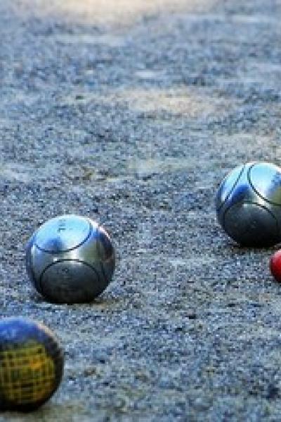 Repas sanglier à la broche et pétanque