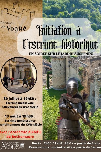 Initiation à l'escrime historique. Escrime médiévale