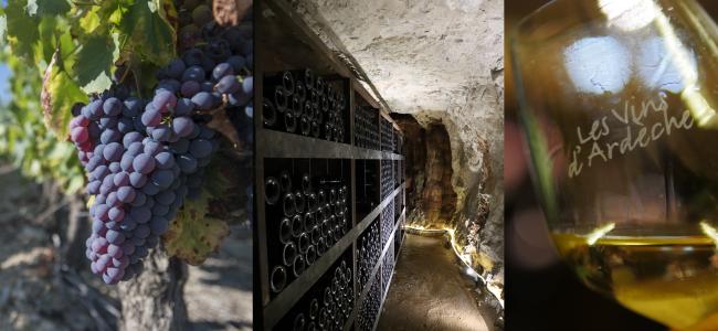 Atelier assemblage Côtes du Vivarais à l'Aven d'Orgnac, 50 m sous terre !