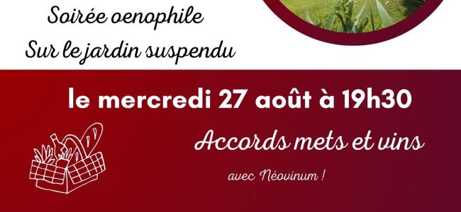 Soirée œnophile accords mets et vins